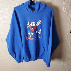 Vintage 1990’s Denver Nuggets hoodie with Gold miner blue